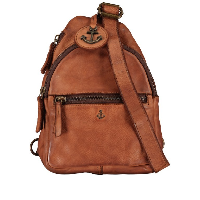 Umhängetasche Anchor-Love AL-12852 Charming Cognac, Farbe: cognac, Marke: Harbour 2nd, EAN: 4046478077607, Abmessungen in cm: 18x26x7, Bild 1 von 5
