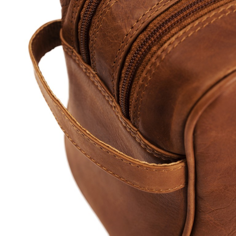 Kulturbeutel Stefan Cognac, Farbe: cognac, Marke: The Chesterfield Brand, EAN: 8719241013862, Abmessungen in cm: 29x17x12, Bild 6 von 6