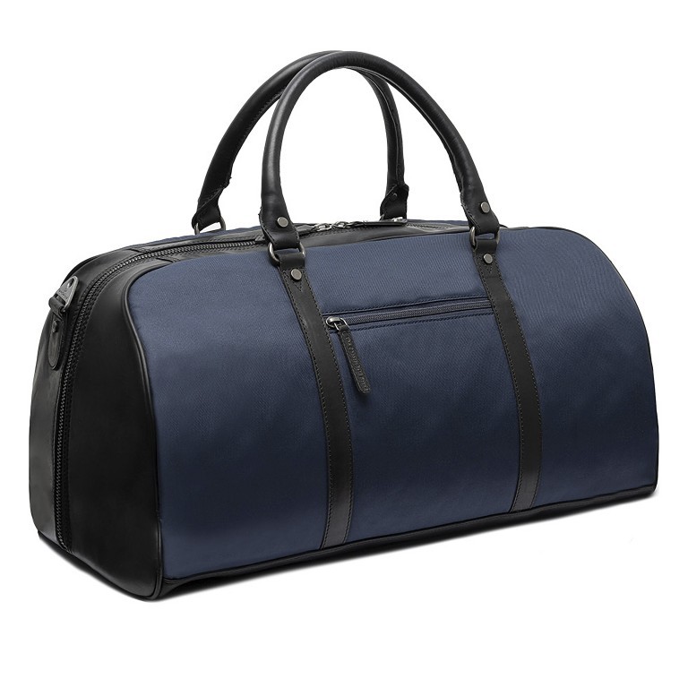 Reisetasche Washed Canvas & Wax Pull Up Tornio Navy, Farbe: blau/petrol, Marke: The Chesterfield Brand, EAN: 8719241108759, Abmessungen in cm: 53x30x27, Bild 2 von 8