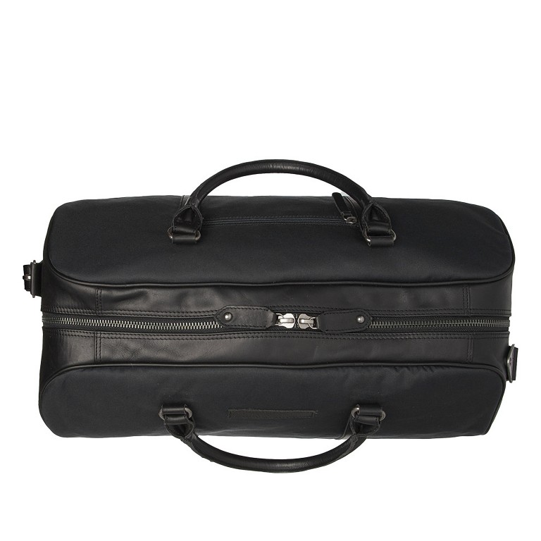 Reisetasche Washed Canvas & Wax Pull Up Tornio Black, Farbe: schwarz, Marke: The Chesterfield Brand, EAN: 8719241108728, Abmessungen in cm: 53x30x27, Bild 3 von 8