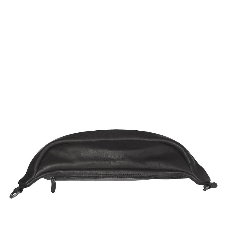 Gürteltasche Washed Waxed Pull Up Kruger Black, Farbe: schwarz, Marke: The Chesterfield Brand, EAN: 8719241103303, Abmessungen in cm: 40x16x8, Bild 3 von 6