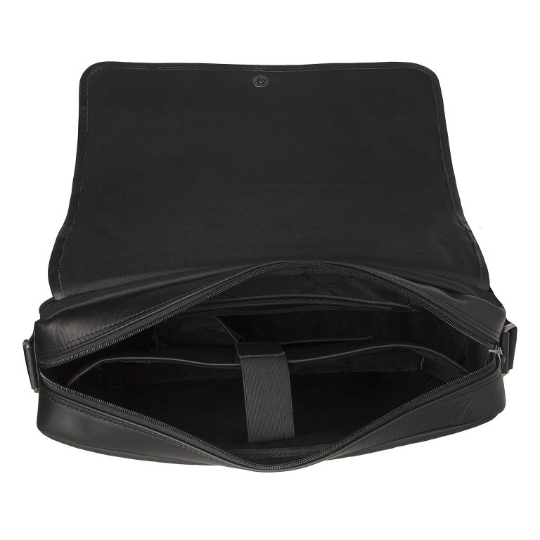 Aktentasche Nylon & Wax Pull Up Narvik Black, Farbe: schwarz, Marke: The Chesterfield Brand, EAN: 8719241107882, Abmessungen in cm: 40x31x8, Bild 7 von 9