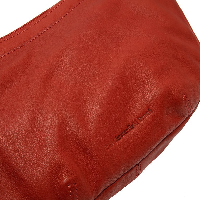 Beuteltasche Washed Waxed Pull Up Clarita Red, Farbe: rot/weinrot, Marke: The Chesterfield Brand, EAN: 8719241103723, Abmessungen in cm: 35x20x7, Bild 8 von 8