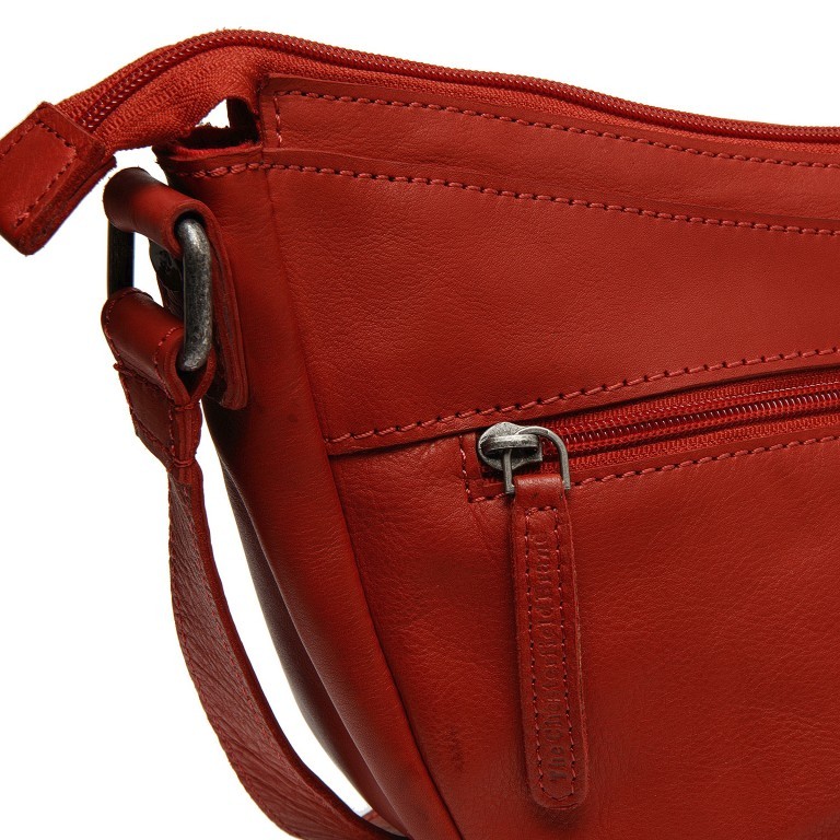 Beuteltasche Washed Waxed Pull Up Clarita Red, Farbe: rot/weinrot, Marke: The Chesterfield Brand, EAN: 8719241103723, Abmessungen in cm: 35x20x7, Bild 7 von 8