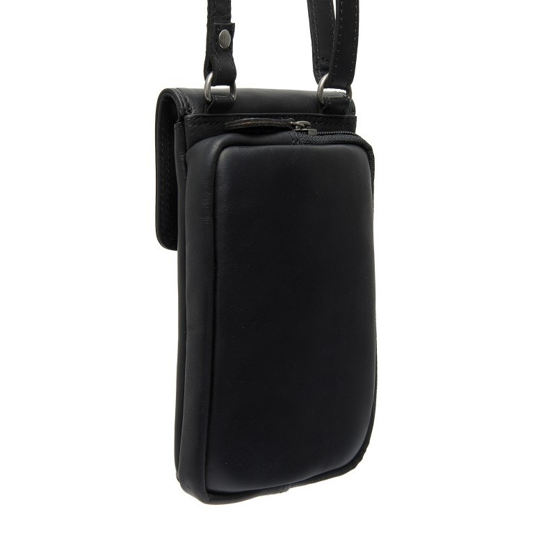 Umhängetasche / Handytasche Langley Black, Farbe: schwarz, Marke: The Chesterfield Brand, EAN: 8719241104294, Abmessungen in cm: 11x20x2, Bild 4 von 10