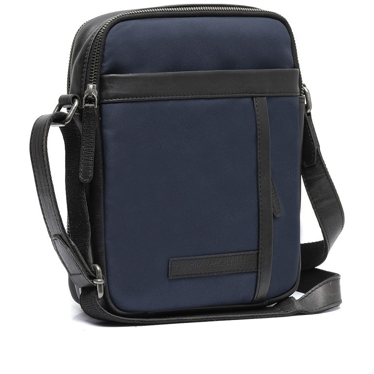 Umhängetasche Nylon & Wax Pull Up Arendal Navy, Farbe: blau/petrol, Marke: The Chesterfield Brand, EAN: 8719241108278, Abmessungen in cm: 20x27x7, Bild 1 von 8