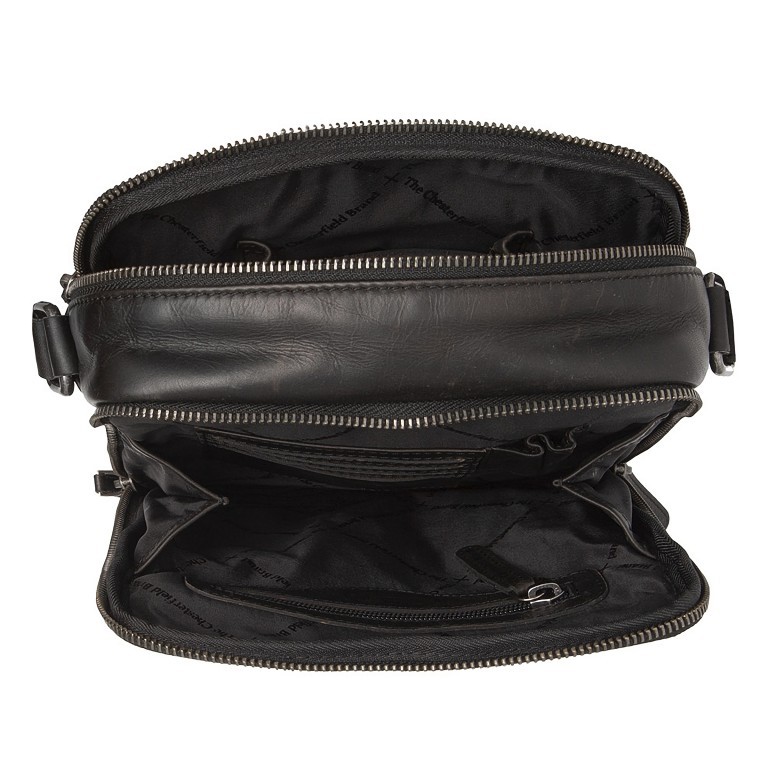 Umhängetasche Nylon & Wax Pull Up Arendal Navy, Farbe: blau/petrol, Marke: The Chesterfield Brand, EAN: 8719241108278, Abmessungen in cm: 20x27x7, Bild 6 von 8