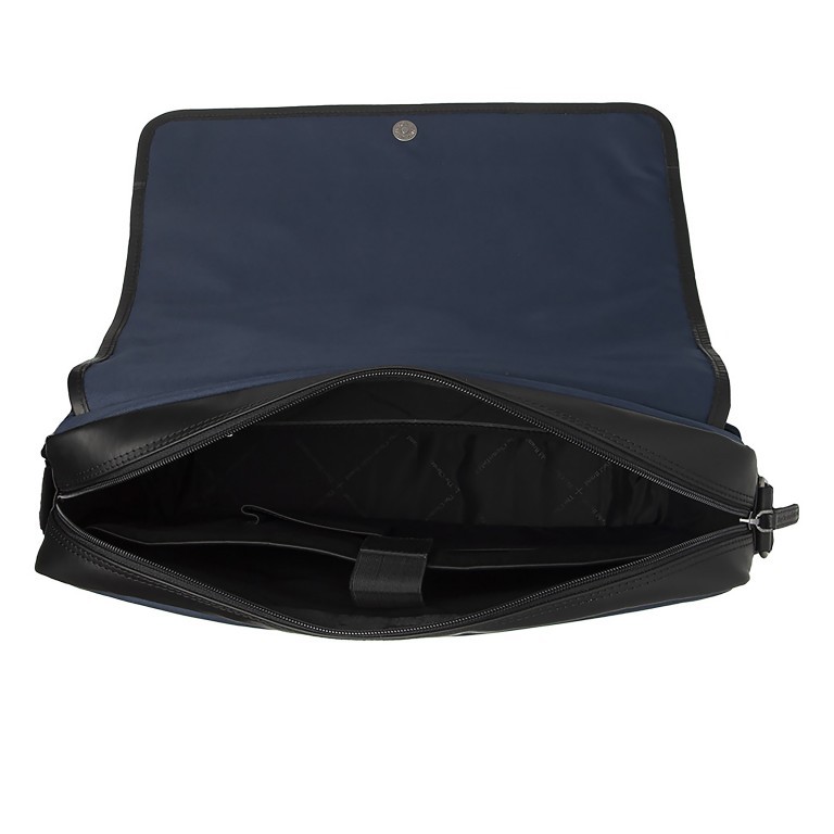 Kuriertasche Nylon & Wax Pull Up Falun Navy, Farbe: blau/petrol, Marke: The Chesterfield Brand, EAN: 8719241108636, Abmessungen in cm: 41x31.5x12, Bild 6 von 8