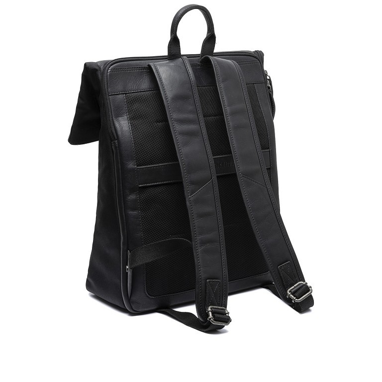 Rucksack Nylon & Wax Pull Up Trondheim Black, Farbe: schwarz, Marke: The Chesterfield Brand, EAN: 8719241107769, Abmessungen in cm: 34x41x15, Bild 3 von 8