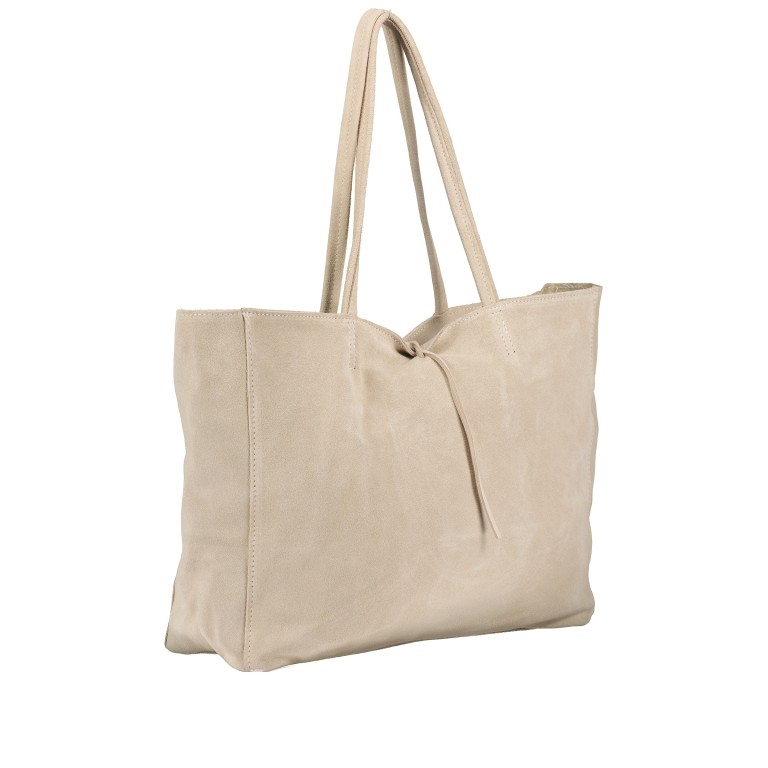 Shopper Velours Ecru, Farbe: beige, Marke: Hausfelder Manufaktur, EAN: 4065646020863, Abmessungen in cm: 36.5x31x12.5, Bild 2 von 5