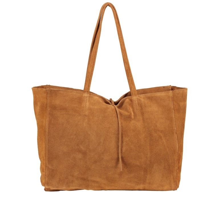 Shopper Velours Cognac, Farbe: cognac, Marke: Hausfelder Manufaktur, EAN: 4065646020887, Abmessungen in cm: 36.5x31x12.5, Bild 1 von 5