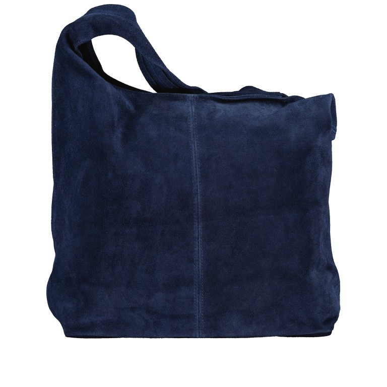 Beuteltasche Velours Navy, Farbe: blau/petrol, Marke: Hausfelder Manufaktur, EAN: 4065646021150, Abmessungen in cm: 33x33x17.5, Bild 1 von 5