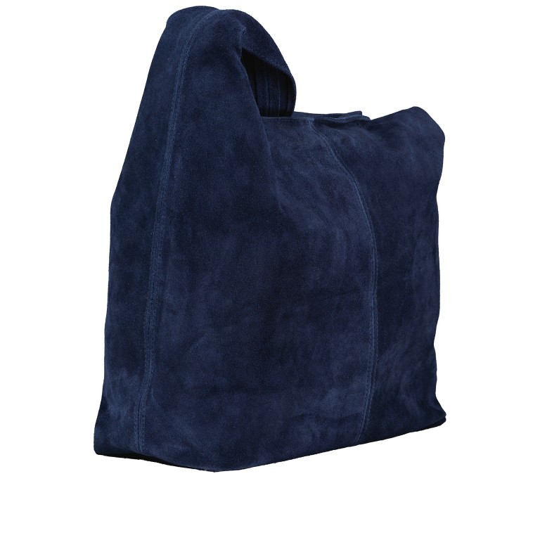 Beuteltasche Velours Navy, Farbe: blau/petrol, Marke: Hausfelder Manufaktur, EAN: 4065646021150, Abmessungen in cm: 33x33x17.5, Bild 2 von 5
