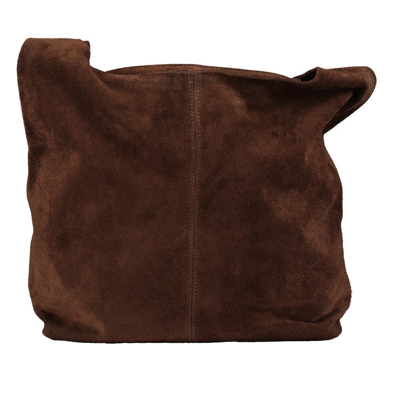Beuteltasche Velours Dunkelbraun, Farbe: braun, Marke: Hausfelder Manufaktur, EAN: 4065646021174, Abmessungen in cm: 33x33x17.5, Bild 3 von 5