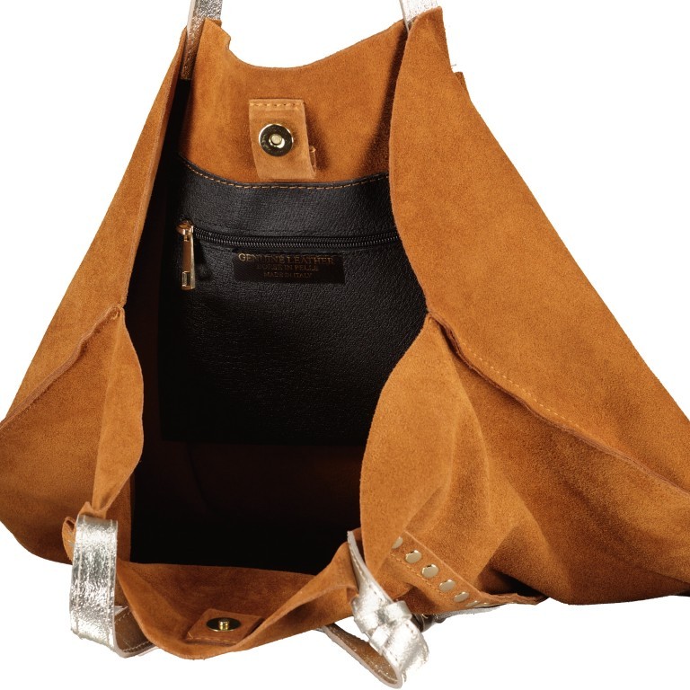 Tasche Cognac, Farbe: cognac, Marke: Hausfelder Manufaktur, EAN: 4065646021280, Abmessungen in cm: 45x35x11, Bild 5 von 5