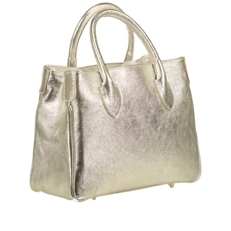 Handtasche Metallic Gold, Farbe: metallic, Marke: Hausfelder Manufaktur, EAN: 4065646021334, Abmessungen in cm: 30x23.5x12, Bild 2 von 7