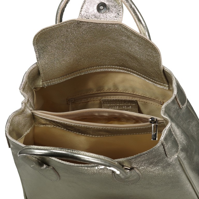 Handtasche Gold, Farbe: metallic, Marke: Hausfelder Manufaktur, EAN: 4065646021334, Abmessungen in cm: 30x23.5x12, Bild 7 von 7