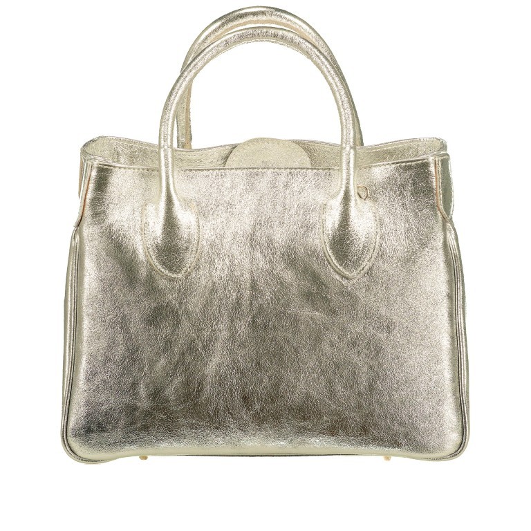 Handtasche Metallic Gold, Farbe: metallic, Marke: Hausfelder Manufaktur, EAN: 4065646021334, Abmessungen in cm: 30x23.5x12, Bild 3 von 7
