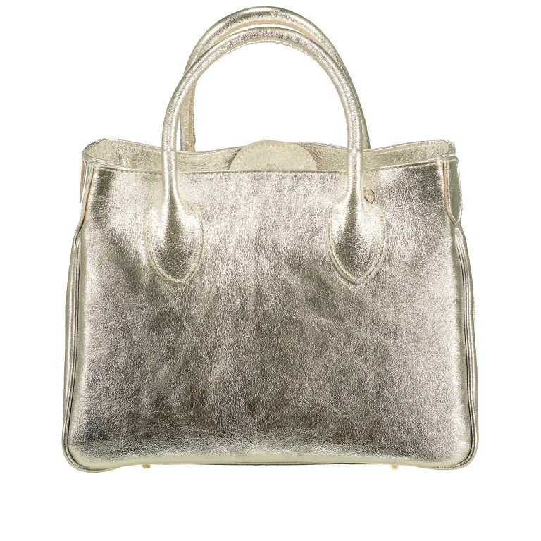 Handtasche Gold, Farbe: metallic, Marke: Hausfelder Manufaktur, EAN: 4065646021334, Abmessungen in cm: 30x23.5x12, Bild 3 von 7