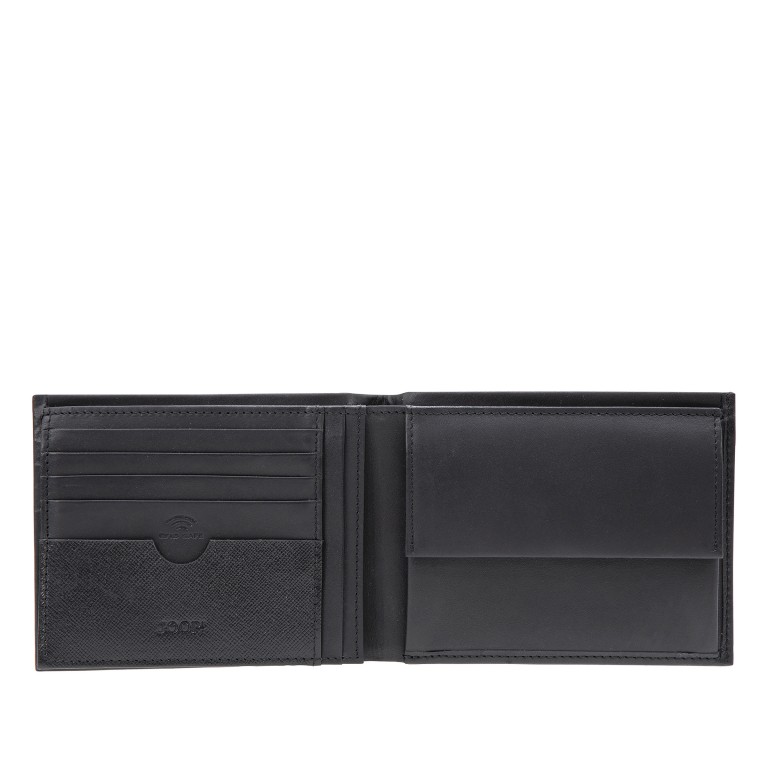 Geldbörse Pero Typhon H9 Black, Farbe: schwarz, Marke: Joop!, EAN: 4053533570720, Abmessungen in cm: 12.5x9.5x2, Bild 4 von 6