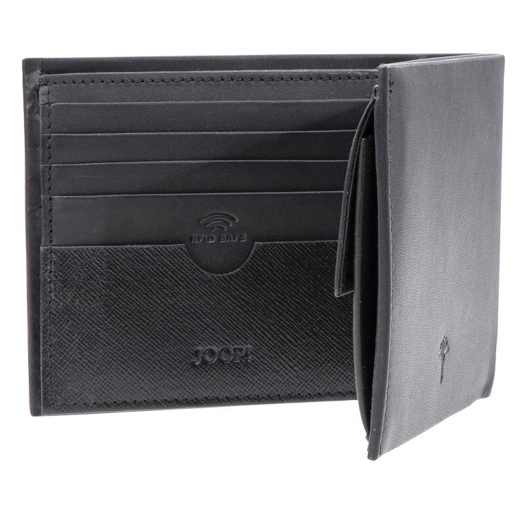 Geldbörse Pero Typhon H9 Black, Farbe: schwarz, Marke: Joop!, EAN: 4053533570720, Abmessungen in cm: 12.5x9.5x2, Bild 3 von 6
