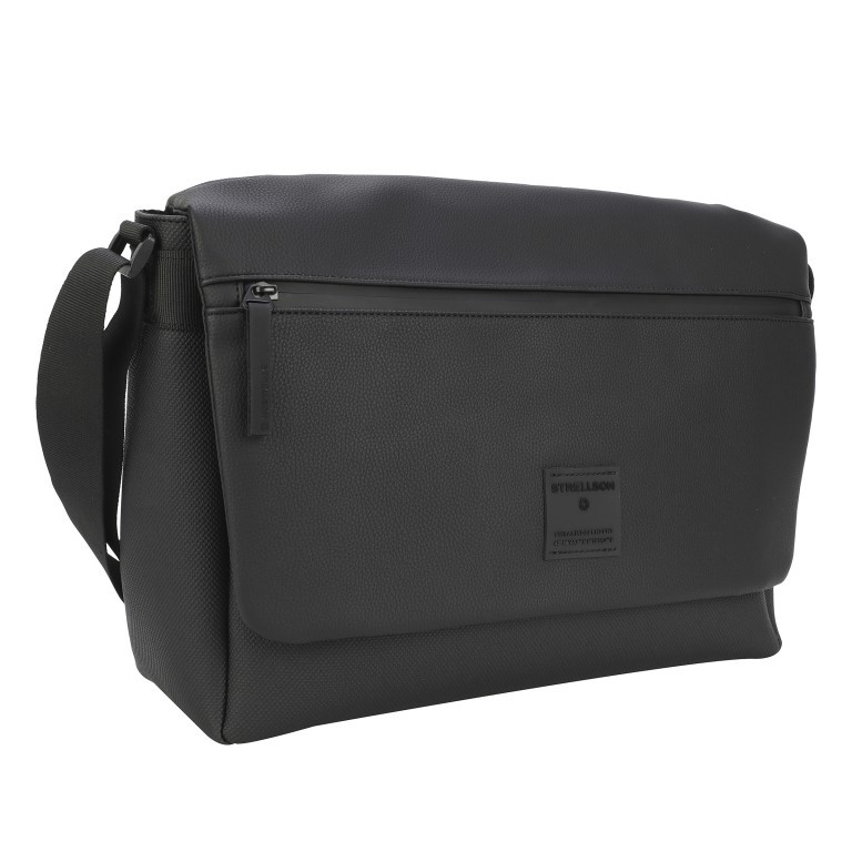 Kuriertasche Westferry Messenger Dorian LHF Black, Farbe: schwarz, Marke: Strellson, EAN: 4048835194590, Abmessungen in cm: 38x27x12, Bild 2 von 7