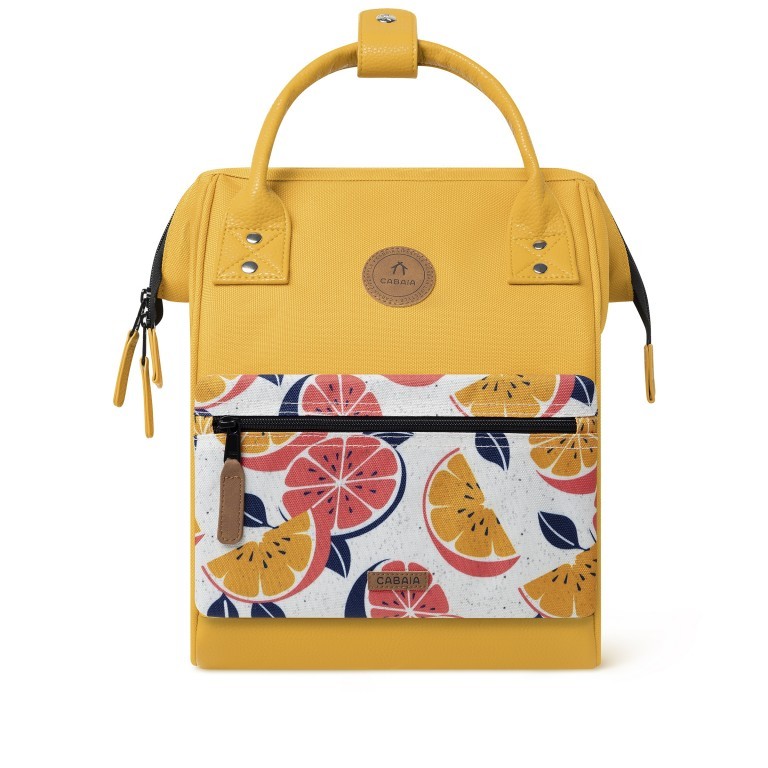 Rucksack Adventurer Small Marrakech mit zwei auswechselbaren Vortaschen Gelb, Farbe: gelb, Marke: Cabaia, EAN: 3701328346982, Abmessungen in cm: 23x32x13, Bild 2 von 10