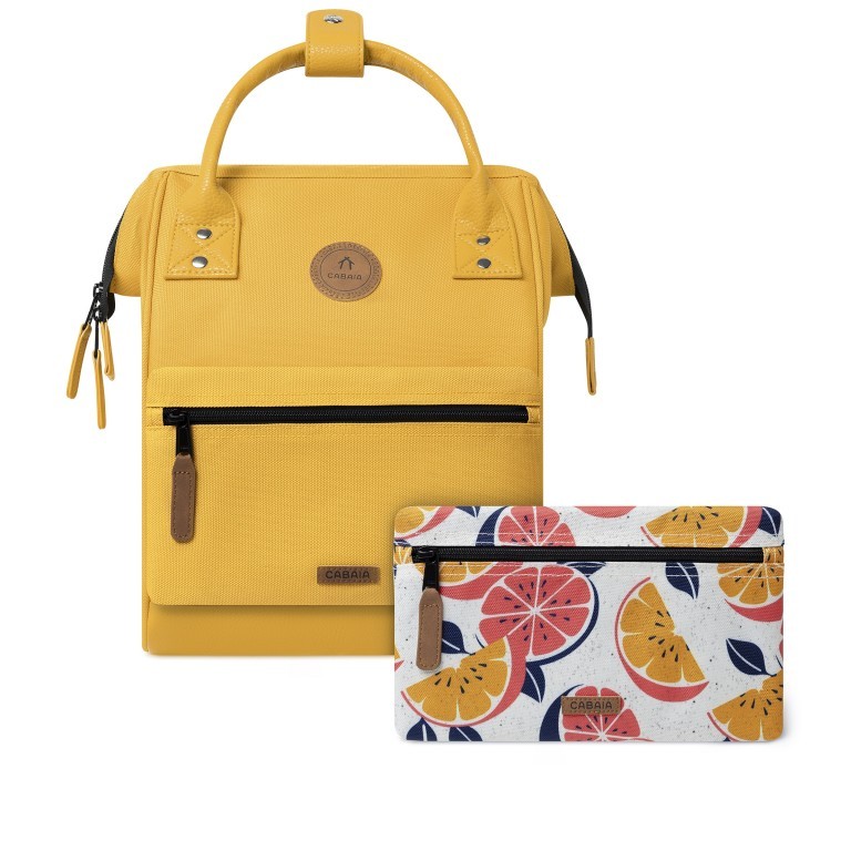 Rucksack Adventurer Small Marrakech mit zwei auswechselbaren Vortaschen Gelb, Farbe: gelb, Marke: Cabaia, EAN: 3701328346982, Abmessungen in cm: 23x32x13, Bild 1 von 10