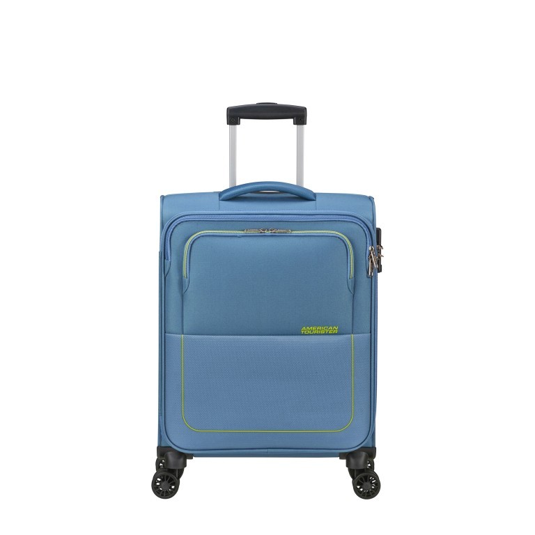 Koffer Air Wave Spinner S IATA-Maß Coronet Blue Lime, Farbe: blau/petrol, Marke: American Tourister, EAN: 5400520270849, Abmessungen in cm: 40x55x20, Bild 1 von 11