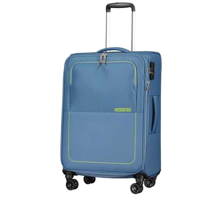 Koffer Spinner M erweiterbar Coronet Blue Lime, Farbe: blau/petrol, Marke: American Tourister, EAN: 5400520270894, Abmessungen in cm: 44x68x28, Bild 2 von 12