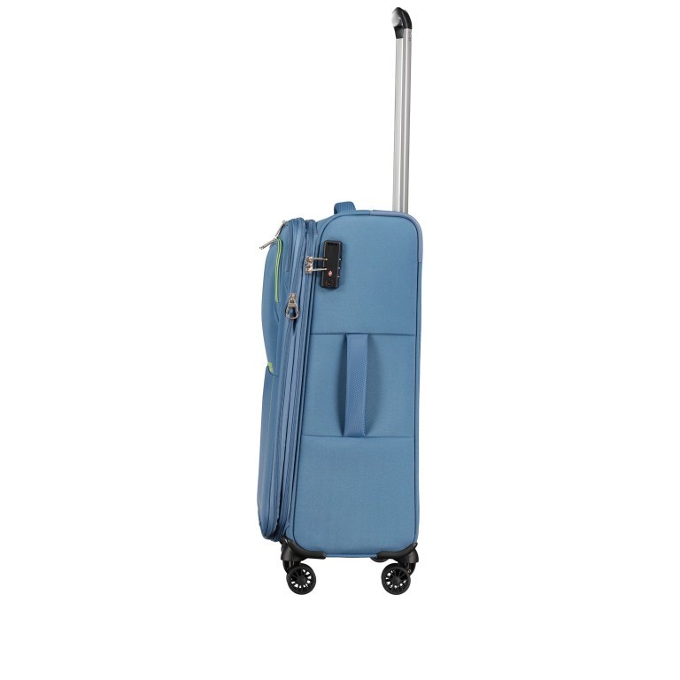 Koffer Air Wave Spinner M erweiterbar Coronet Blue Lime, Farbe: blau/petrol, Marke: American Tourister, EAN: 5400520270894, Abmessungen in cm: 44x68x28, Bild 5 von 12