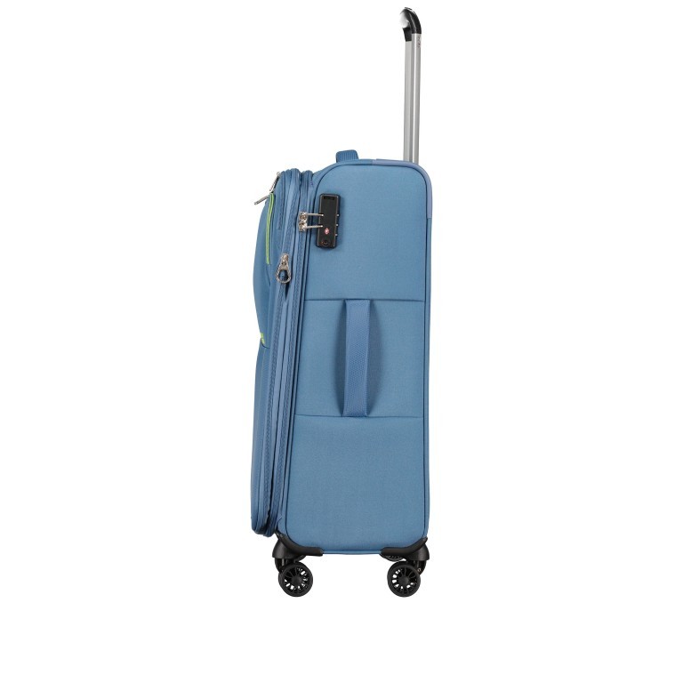 Koffer Air Wave Spinner M erweiterbar Coronet Blue Lime, Farbe: blau/petrol, Marke: American Tourister, EAN: 5400520270894, Abmessungen in cm: 44x68x28, Bild 3 von 12