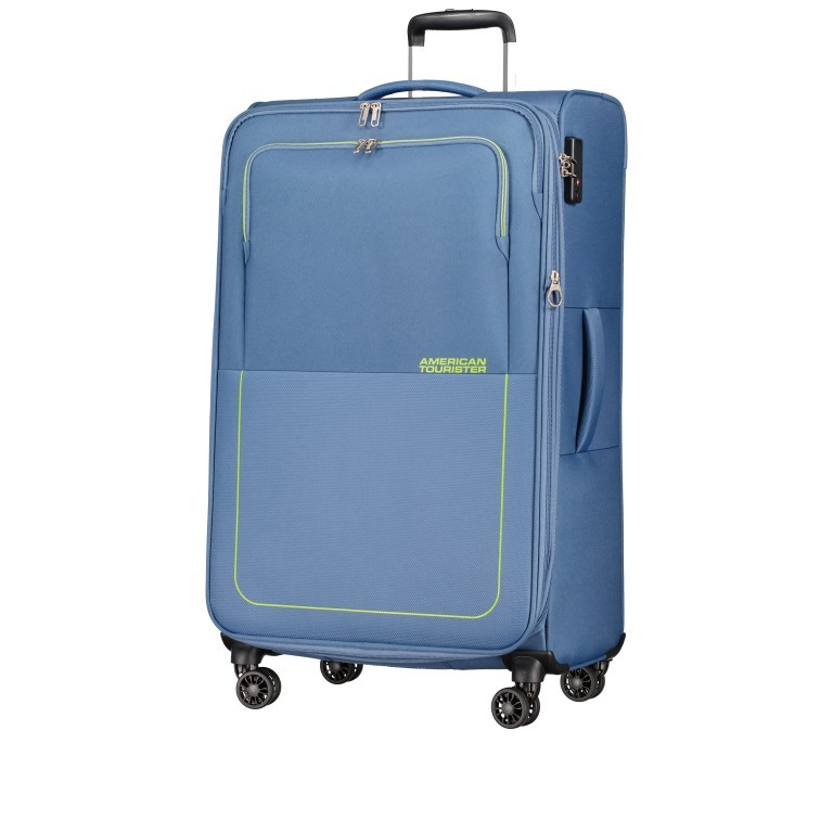 Trolley Air Wave Spinner L erweiterbar Coronet Blue Lime, Farbe: blau/petrol, Marke: American Tourister, EAN: 5400520270948, Abmessungen in cm: 45.5x80x32, Bild 2 von 12