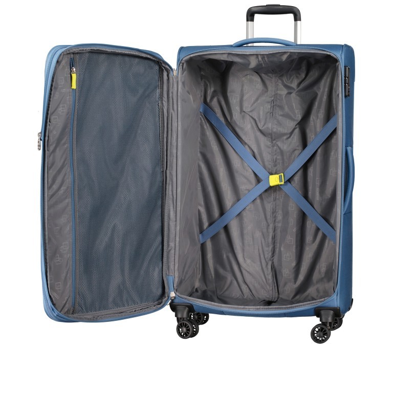 Trolley Air Wave Spinner L erweiterbar Coronet Blue Lime, Farbe: blau/petrol, Marke: American Tourister, EAN: 5400520270948, Abmessungen in cm: 45.5x80x32, Bild 8 von 12