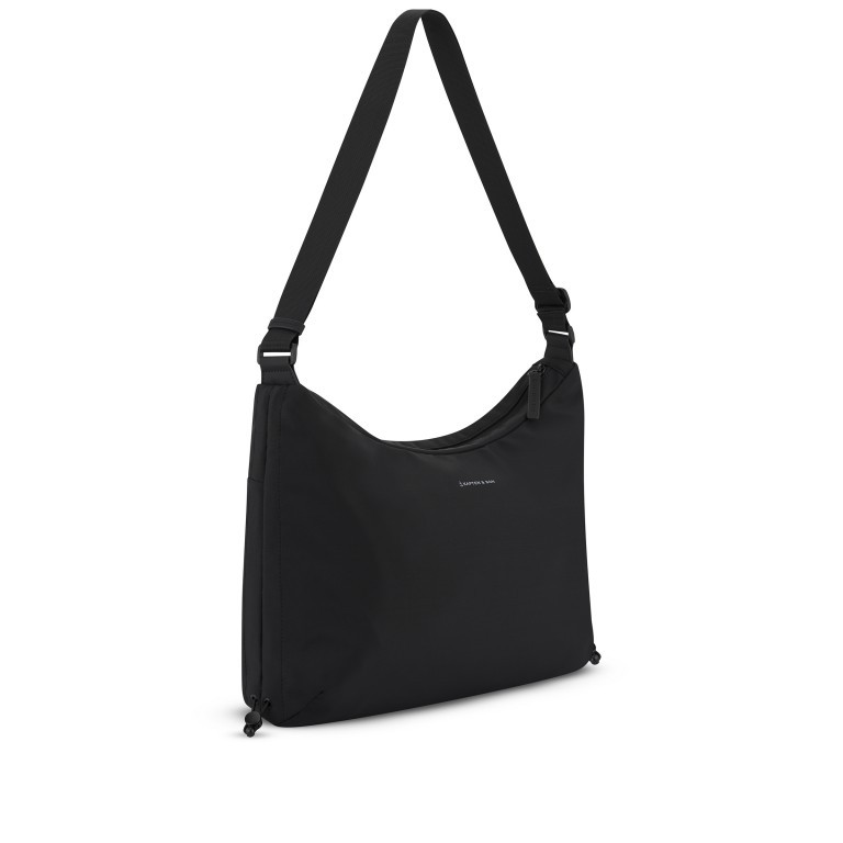 Beuteltasche Skara Large mit Laptopfach All Black, Farbe: schwarz, Marke: Kapten & Son, EAN: 4251145244736, Abmessungen in cm: 46x31x11.5, Bild 2 von 12