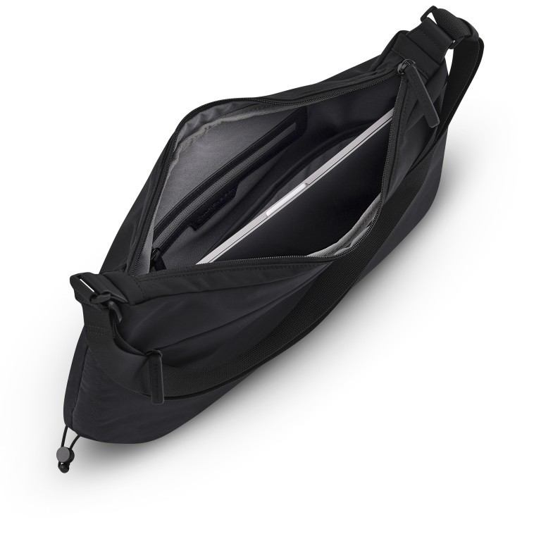 Beuteltasche Skara Large mit Laptopfach All Black, Farbe: schwarz, Marke: Kapten & Son, EAN: 4251145244736, Abmessungen in cm: 46x31x11.5, Bild 9 von 12