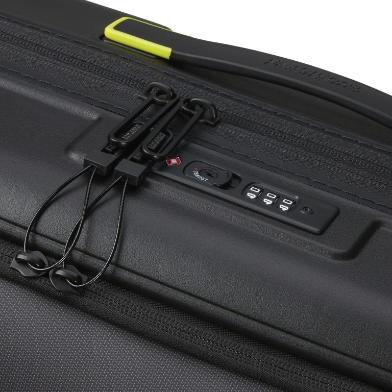 Handgepäck-Trolley Hello Cabin Spinner 55 Expandable Coated Black Lime, Farbe: schwarz, Marke: American Tourister, EAN: 5400520295569, Abmessungen in cm: 40x55x24.5, Bild 11 von 14