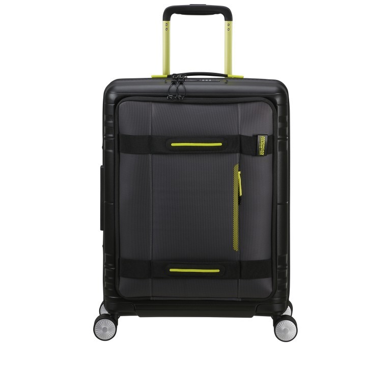 Handgepäck-Trolley Hello Cabin Spinner 55 Expandable Coated Black Lime, Farbe: schwarz, Marke: American Tourister, EAN: 5400520295569, Abmessungen in cm: 40x55x24.5, Bild 14 von 14