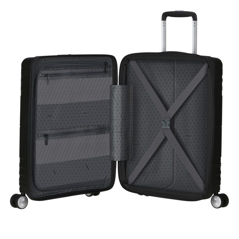 Koffer Hello Cabin Spinner 55 Expandable Onyx Black, Farbe: schwarz, Marke: American Tourister, EAN: 5400520242938, Abmessungen in cm: 40x55x21, Bild 10 von 15