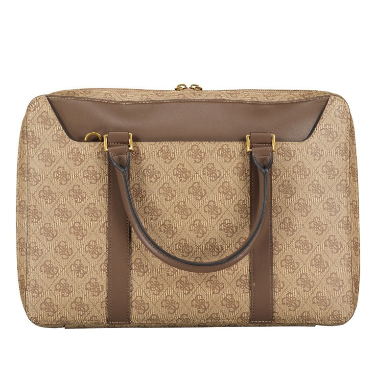Aktentasche Vezzola Smart 4g-logo Beige Brown, Farbe: cognac, Marke: Guess, EAN: 7621701507365, Abmessungen in cm: 38x27x4, Bild 3 von 7