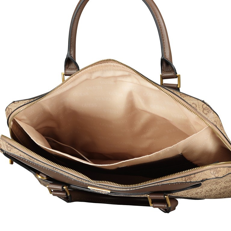 Aktentasche Vezzola Smart 4g-logo Beige Brown, Farbe: cognac, Marke: Guess, EAN: 7621701507365, Abmessungen in cm: 38x27x4, Bild 7 von 7