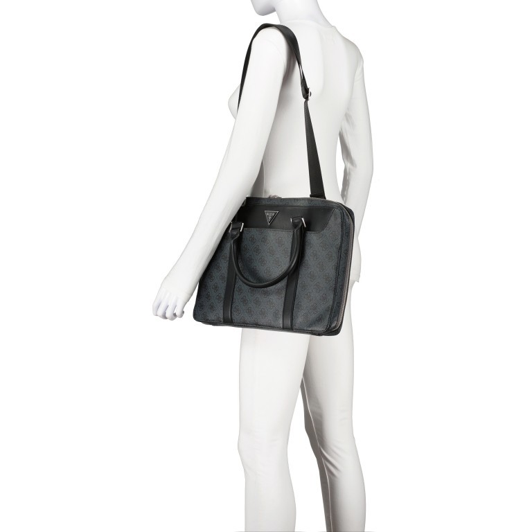Aktentasche Vezzola Smart 4g-logo Black, Farbe: schwarz, Marke: Guess, EAN: 7621701507372, Abmessungen in cm: 38x27x4, Bild 5 von 7