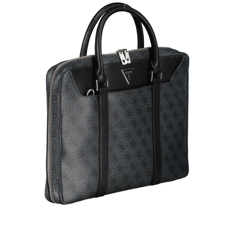 Aktentasche Vezzola Smart 4g-logo Black, Farbe: schwarz, Marke: Guess, EAN: 7621701507372, Abmessungen in cm: 38x27x4, Bild 2 von 7