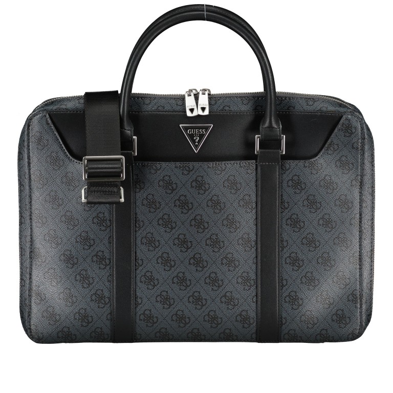 Aktentasche Vezzola Smart 4g-logo Black, Farbe: schwarz, Marke: Guess, EAN: 7621701507372, Abmessungen in cm: 38x27x4, Bild 1 von 7