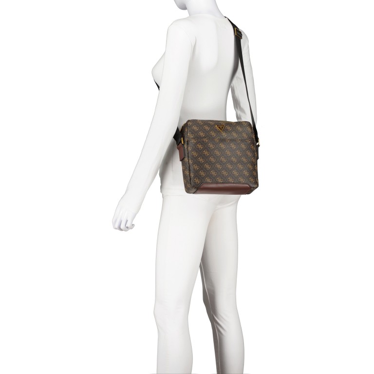 Umhängetasche 4G-Logo Brown Ochre, Farbe: braun, Marke: Guess, EAN: 7626101548840, Abmessungen in cm: 22x22x6.3, Bild 5 von 6