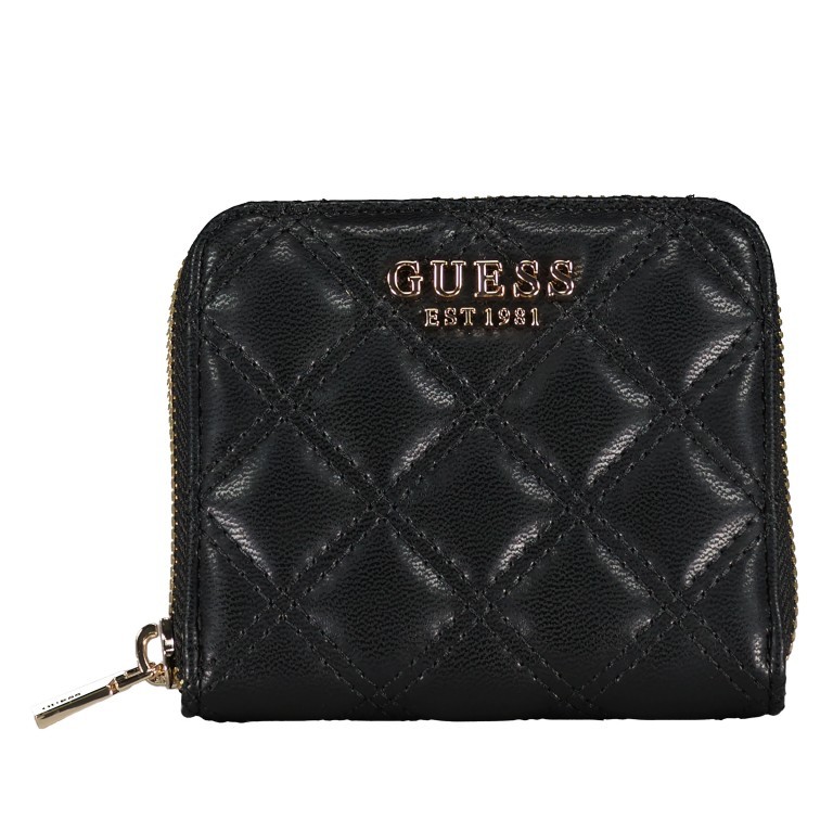 Geldbörse Giully Black, Farbe: schwarz, Marke: Guess, EAN: 0190231881063, Abmessungen in cm: 11x9x2, Bild 1 von 4