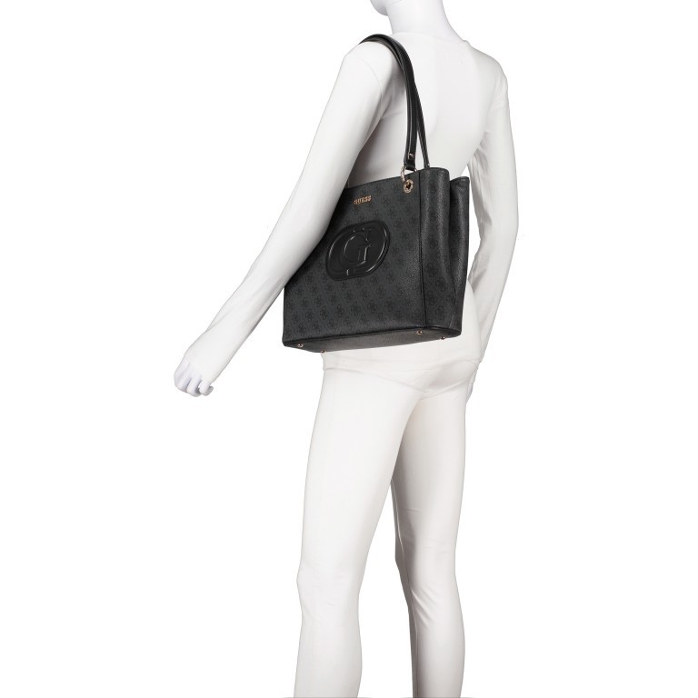 Shopper Eco Mietta 4G-Logo Coal Black, Farbe: anthrazit, Marke: Guess, EAN: 0190231880219, Abmessungen in cm: 37x26x10, Bild 4 von 5