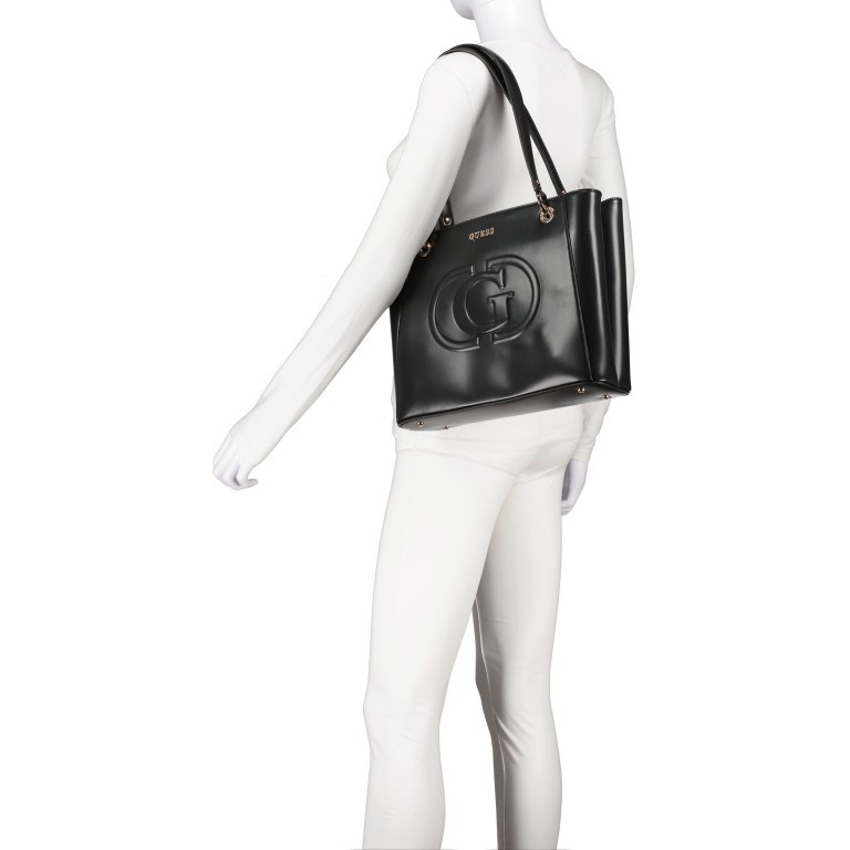 Shopper Eco Mietta 4G-Logo Black, Farbe: schwarz, Marke: Guess, EAN: 0190231880301, Abmessungen in cm: 37x26x10, Bild 4 von 5