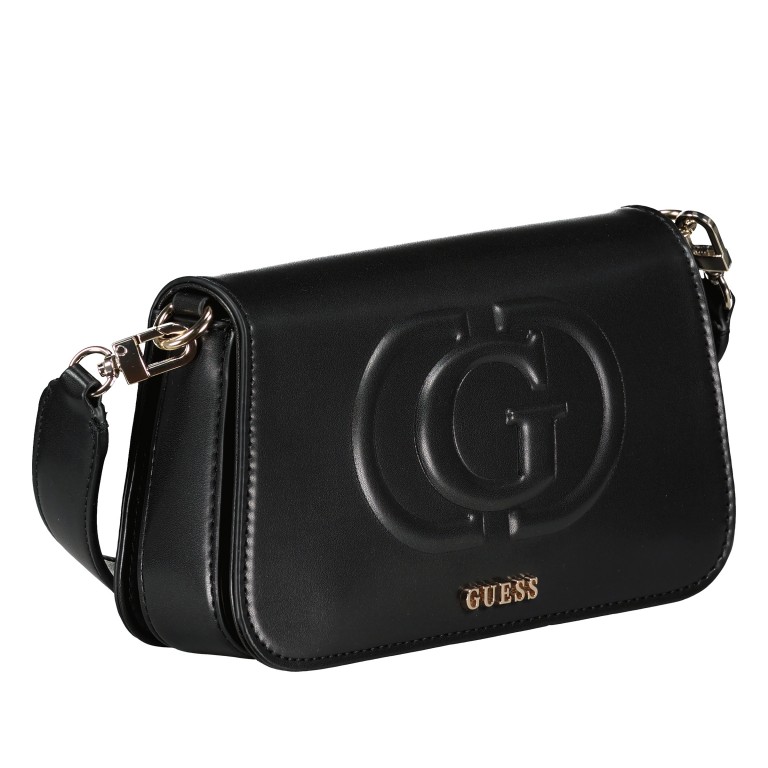 Umhängetasche Eco Mietta Black, Farbe: schwarz, Marke: Guess, EAN: 0190231880271, Abmessungen in cm: 24x13x7, Bild 2 von 8