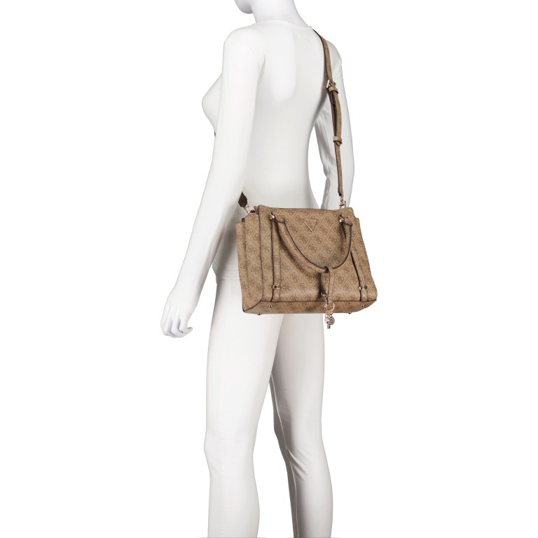 Handtasche Eco Erica 4G-Logo Latte, Farbe: cognac, Marke: Guess, EAN: 0190231872429, Abmessungen in cm: 28.5x22x11, Bild 6 von 7
